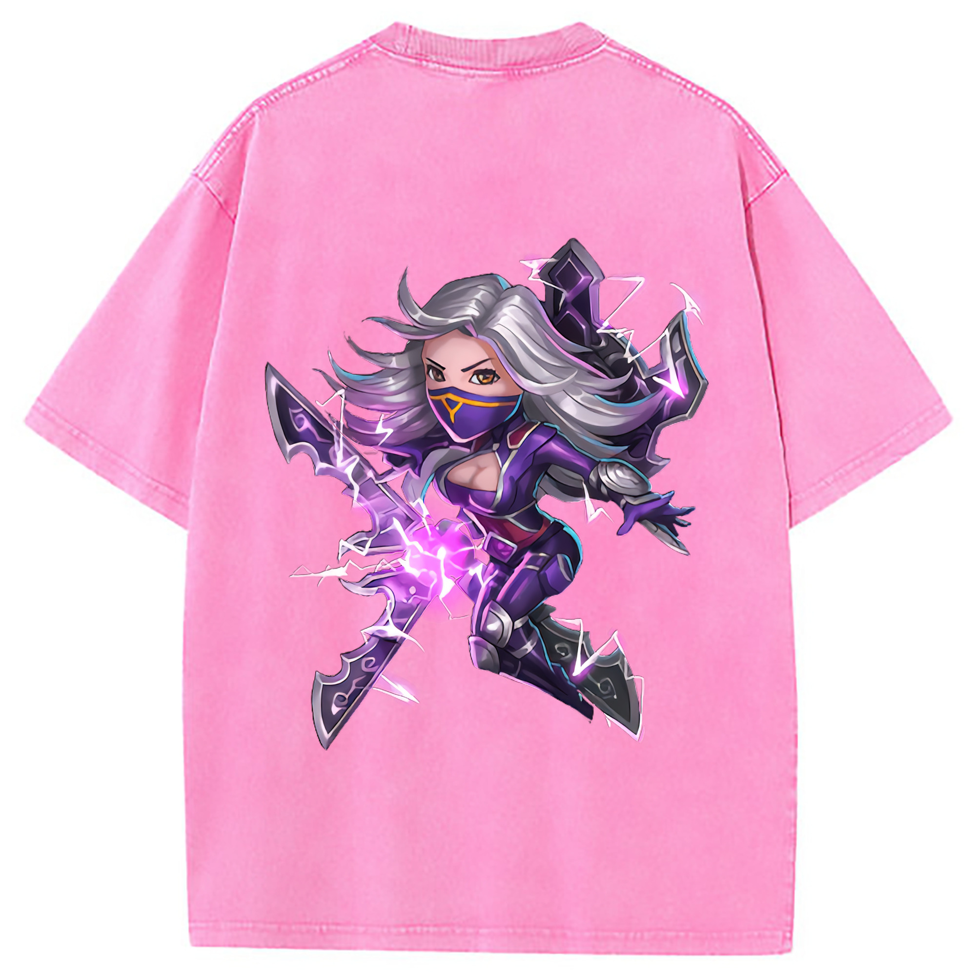 （画像用） リーグ・オブ・レジェンド League of Legends LOL 綿100% ヴィンテージ風 半袖Tシャツ（背面プリント）